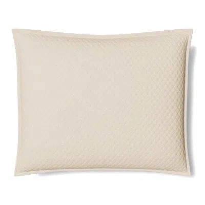 Ann Gish Quilted Silk Basketweave Sham In Natural