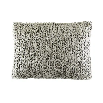 Ann Gish Ribbon Knit Pillow In Pale Khaki