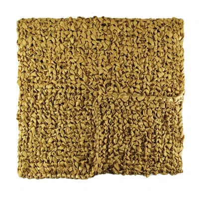 Ann Gish Ribbon Knit Throw In Gold