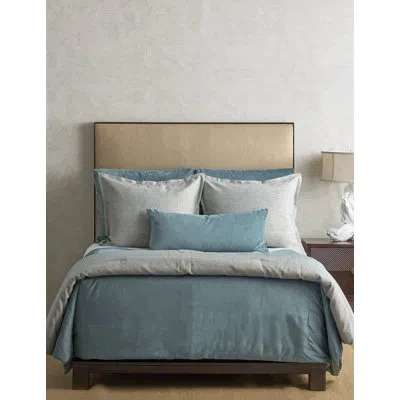 Ann Gish Screen Coverlet In Aqua,gold
