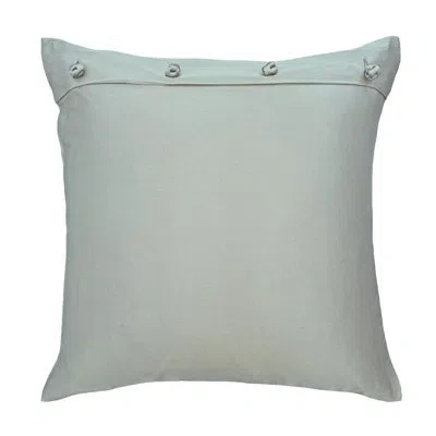 Ann Gish Silk Charmeuse French Knot Sham In Green
