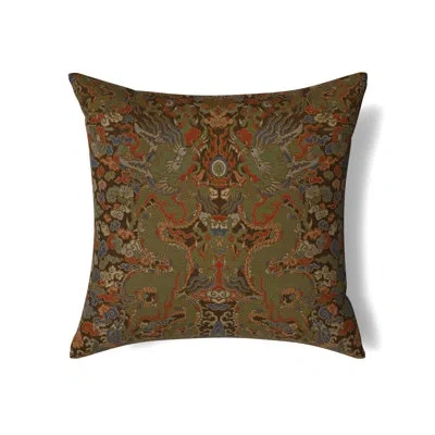 Ann Gish The Met X  Dragon Pillow In Green