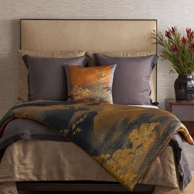 Ann Gish The Met X  Mt. Fuji Throw In Blue;brown;gold
