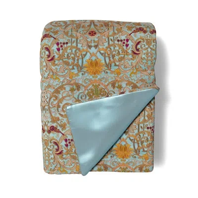 Ann Gish The Met X  Venezia Polyester Throw In Blue