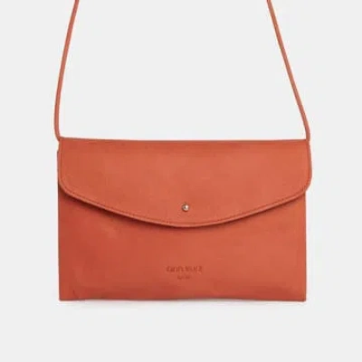 Ann Kurz Arancione Nubuck Leather Bag In Brown
