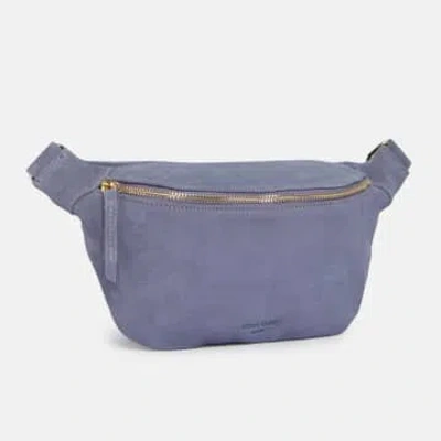 Ann Kurz Lavander Blue Suede Leather Bag