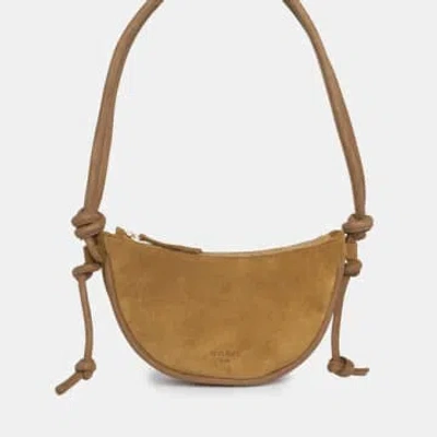 Ann Kurz Mix Bronzo Suede Leather Bag In Brown