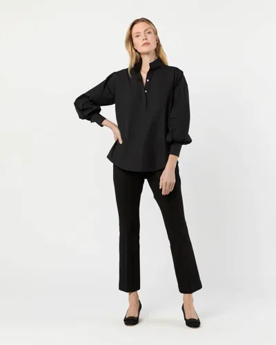 Ann Mashburn Anaya Popover Shirt In Black