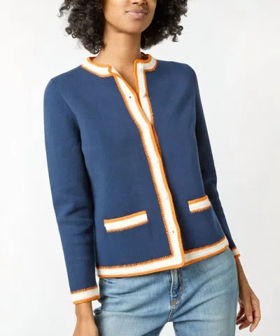 Ann Mashburn Aubrey Cardigan In Navy In Blue