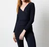 Ann Mashburn Ballerina Sweater In Navy Cotton/cashmere In Multi