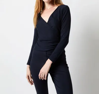 Ann Mashburn Ballerina Sweater In Navy Cotton/cashmere In Multi