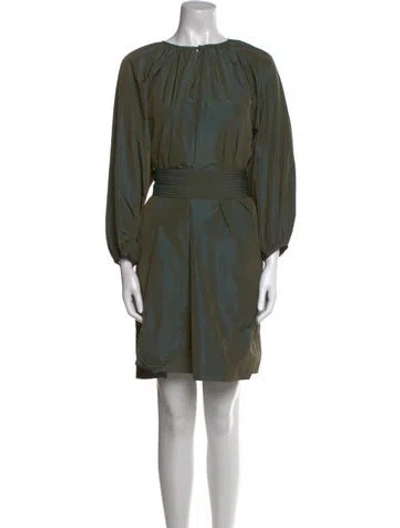 Pre-owned Ann Mashburn Bateau Neckline Knee-length Dress W/ Tags In Green