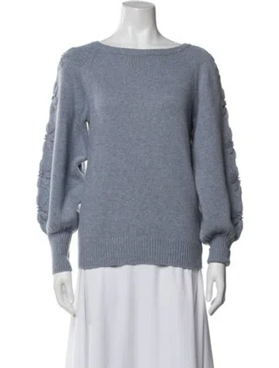 Pre-owned Ann Mashburn Bateau Neckline Sweater In Multi