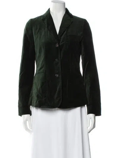 Pre-owned Ann Mashburn Blazer In Green