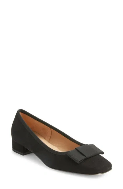 Ann Mashburn Bridgette Flat In Black Suede