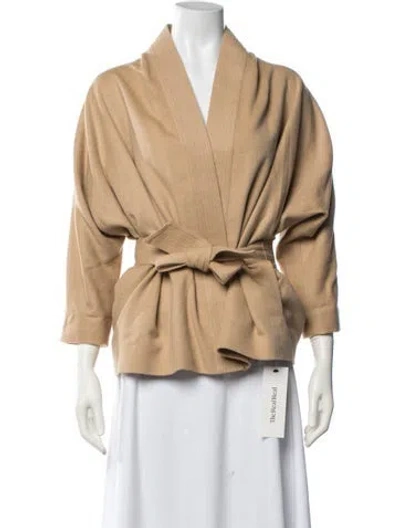 Pre-owned Ann Mashburn Camel Hair Jacket In Brown
