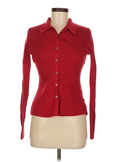 Pre-owned Ann Mashburn Cardigan Sweater In Red