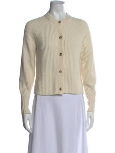 Pre-owned Ann Mashburn Cashmere Crew Neck Sweater In Neutral