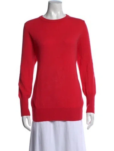 Pre-owned Ann Mashburn Cashmere Crew Neck Sweater In Pink