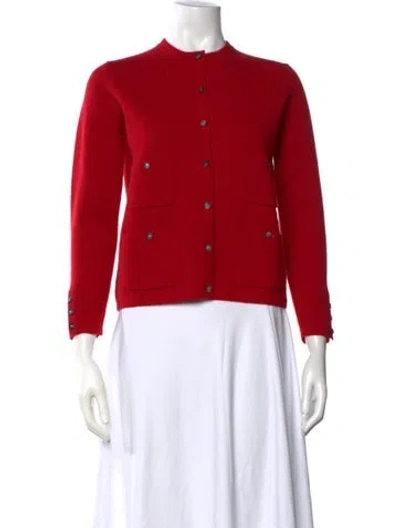 Pre-owned Ann Mashburn Cashmere Crew Neck Sweater W/ Tags In Red