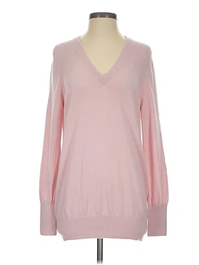 Pre-owned Ann Mashburn Cashmere Pullover Sweater In Pink