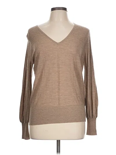 Pre-owned Ann Mashburn Cashmere Pullover Sweater In Tan