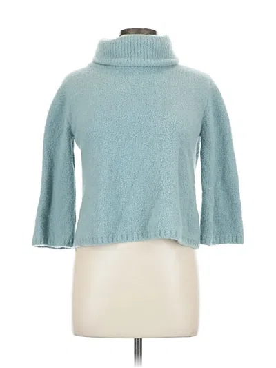 Pre-owned Ann Mashburn Cashmere Pullover Sweater In Teal