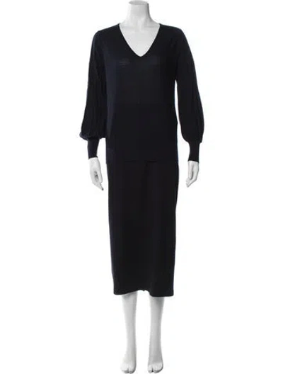 Pre-owned Ann Mashburn Cashmere Skirt Set In Black