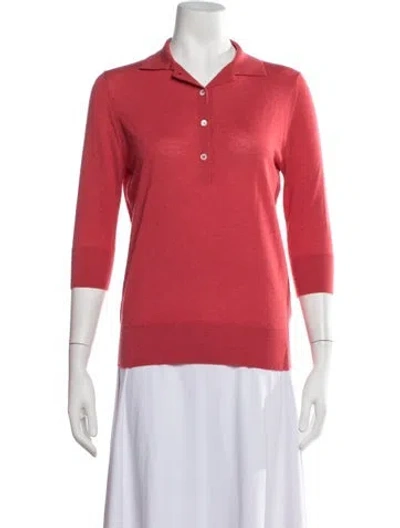 Pre-owned Ann Mashburn Cashmere Sweater In Red