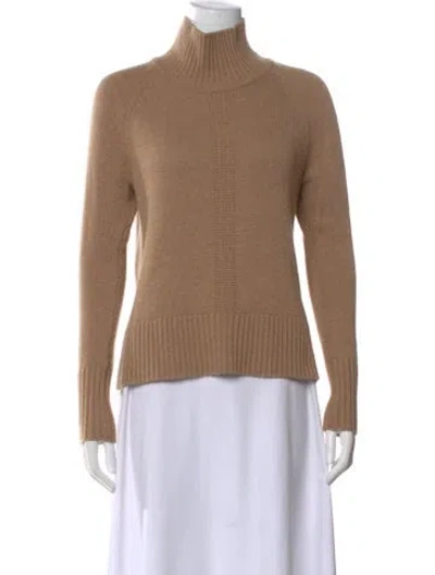 Pre-owned Ann Mashburn Cashmere Turtleneck Sweater In Neutral