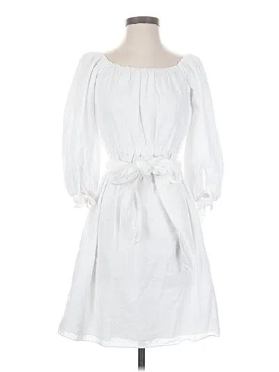 Pre-owned Ann Mashburn Casual Dress In White