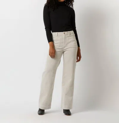 Ann Mashburn Coco Pocket Pants In Stone In White