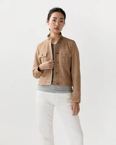 Ann Mashburn Corrie Jacket In Desert Suede In Neutral
