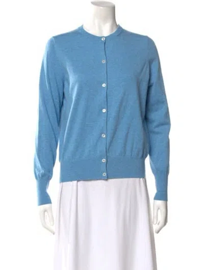 Pre-owned Ann Mashburn Crew Neck Sweater In Blue