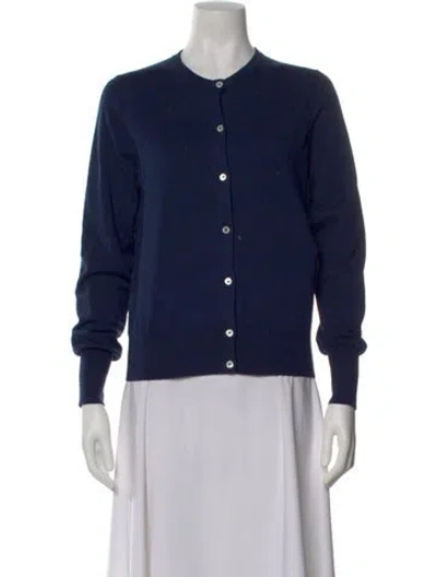 Pre-owned Ann Mashburn Crew Neck Sweater In Blue