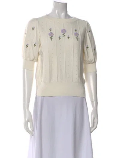 Pre-owned Ann Mashburn Crew Neck Sweater In Neutral
