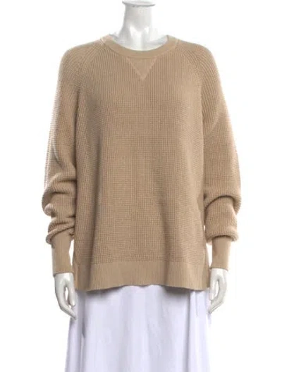 Pre-owned Ann Mashburn Crew Neck Sweater In Neutrals