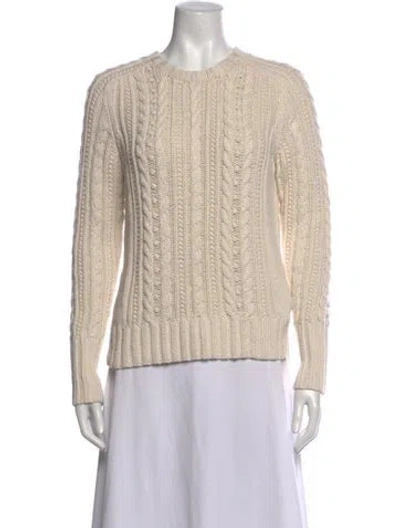 Pre-owned Ann Mashburn Crew Neck Sweater In Neutrals