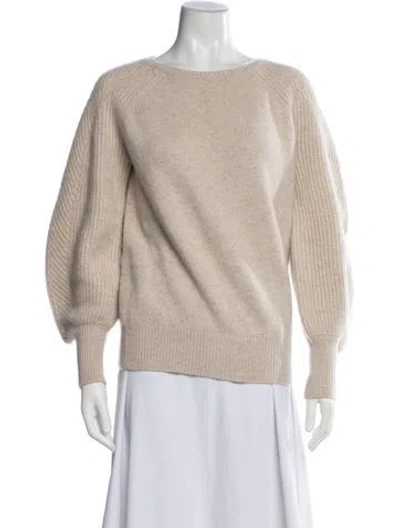 Pre-owned Ann Mashburn Crew Neck Sweater In Neutrals