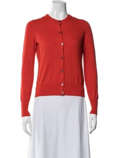 Pre-owned Ann Mashburn Crew Neck Sweater In Orange