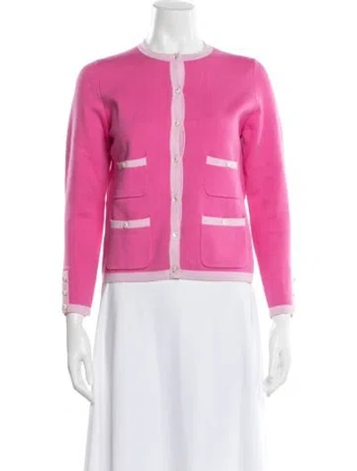 Pre-owned Ann Mashburn Crew Neck Sweater In Pink