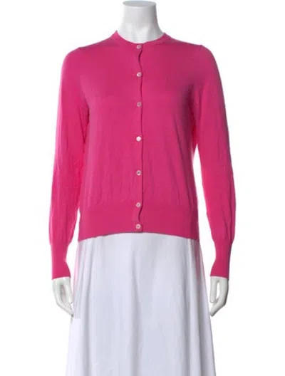 Pre-owned Ann Mashburn Crew Neck Sweater In Pink