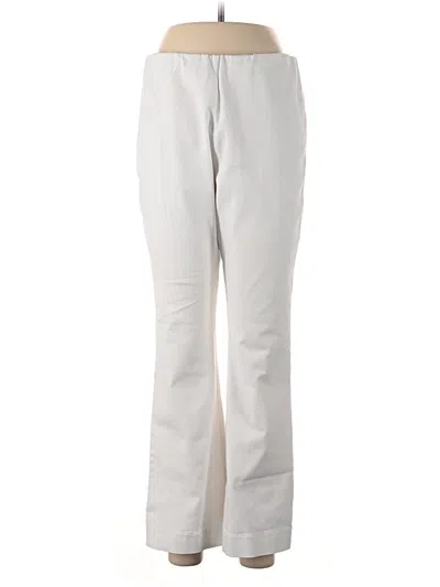 Pre-owned Ann Mashburn Dress Pants In Ivory