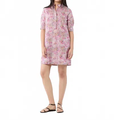Ann Mashburn Elbow-sleeve Frill Dress In Orchid