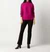 Ann Mashburn Elsey Funnel Neck Sweater In Magenta In Pink