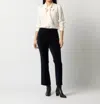 Ann Mashburn Fayette Flare Cropped Pant In Navy In Blue