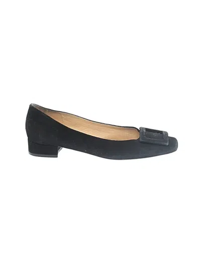 Pre-owned Ann Mashburn Flats In Black