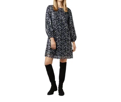 Ann Mashburn Francine Dress In Blue/multi Sparkle Embroidery