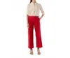 Ann Mashburn Frankie Cropped Pant In Red In Red