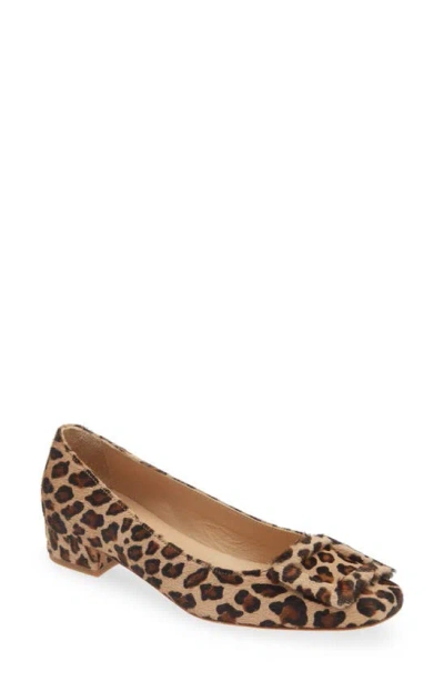 Ann Mashburn Genuine Calf Hair Buckle Pump In Leopard Pony